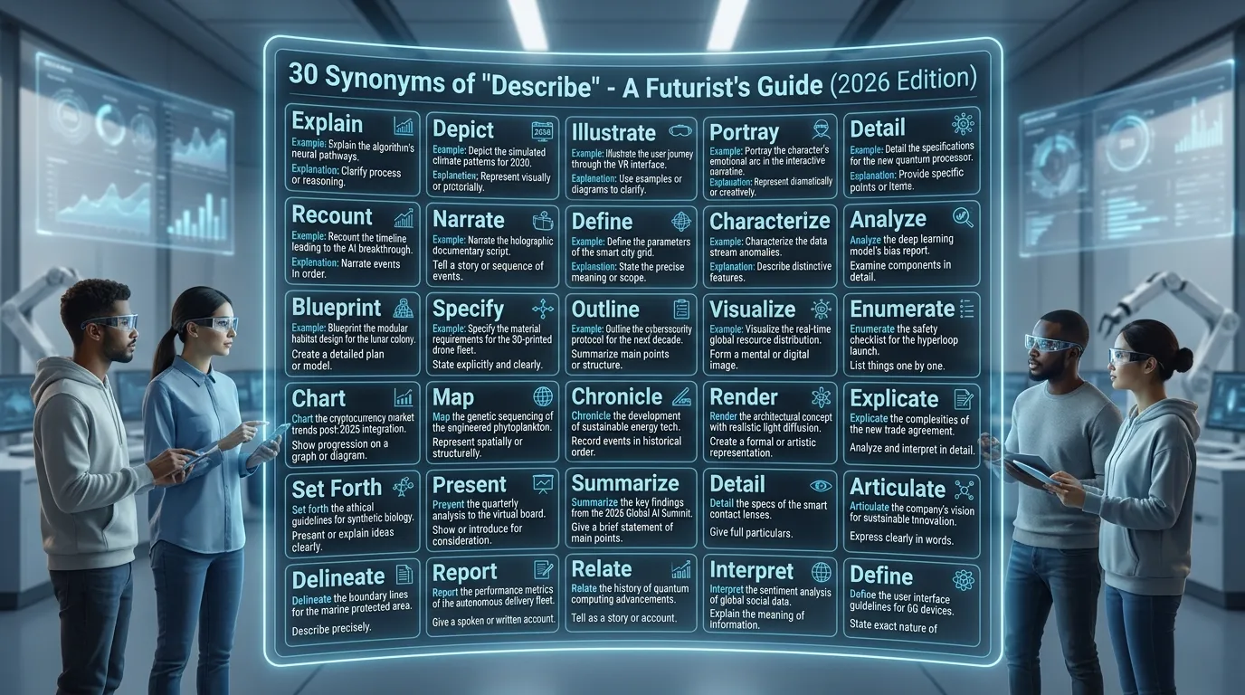 synonyms of describe