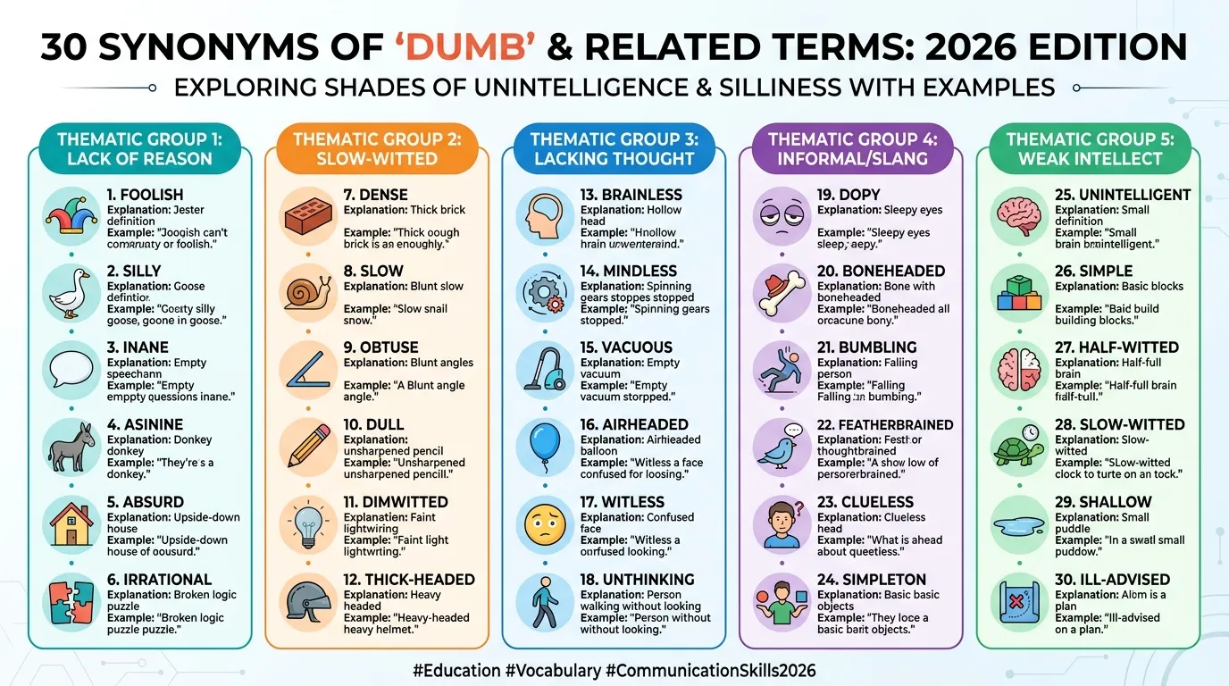 synonyms of dumb
