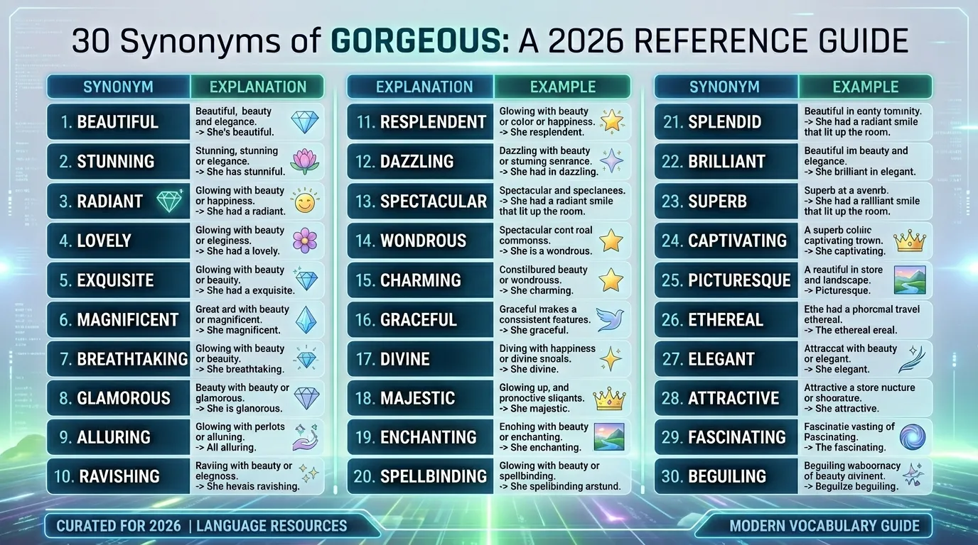 synonyms of gorgeous