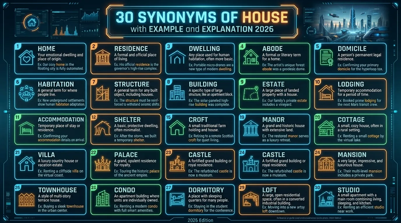 synonyms of house