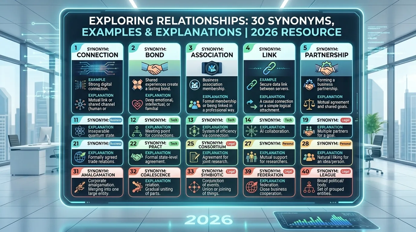synonyms of relationship