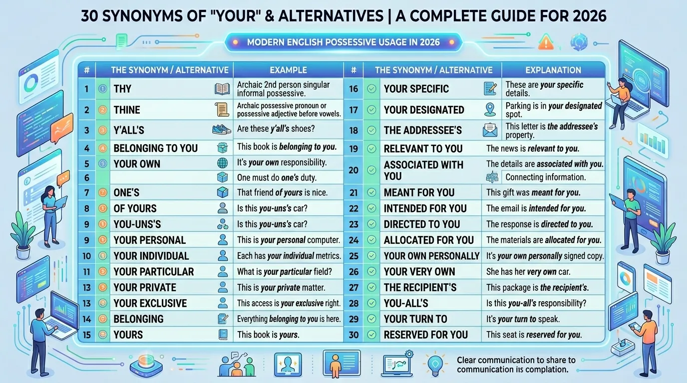 synonyms of your