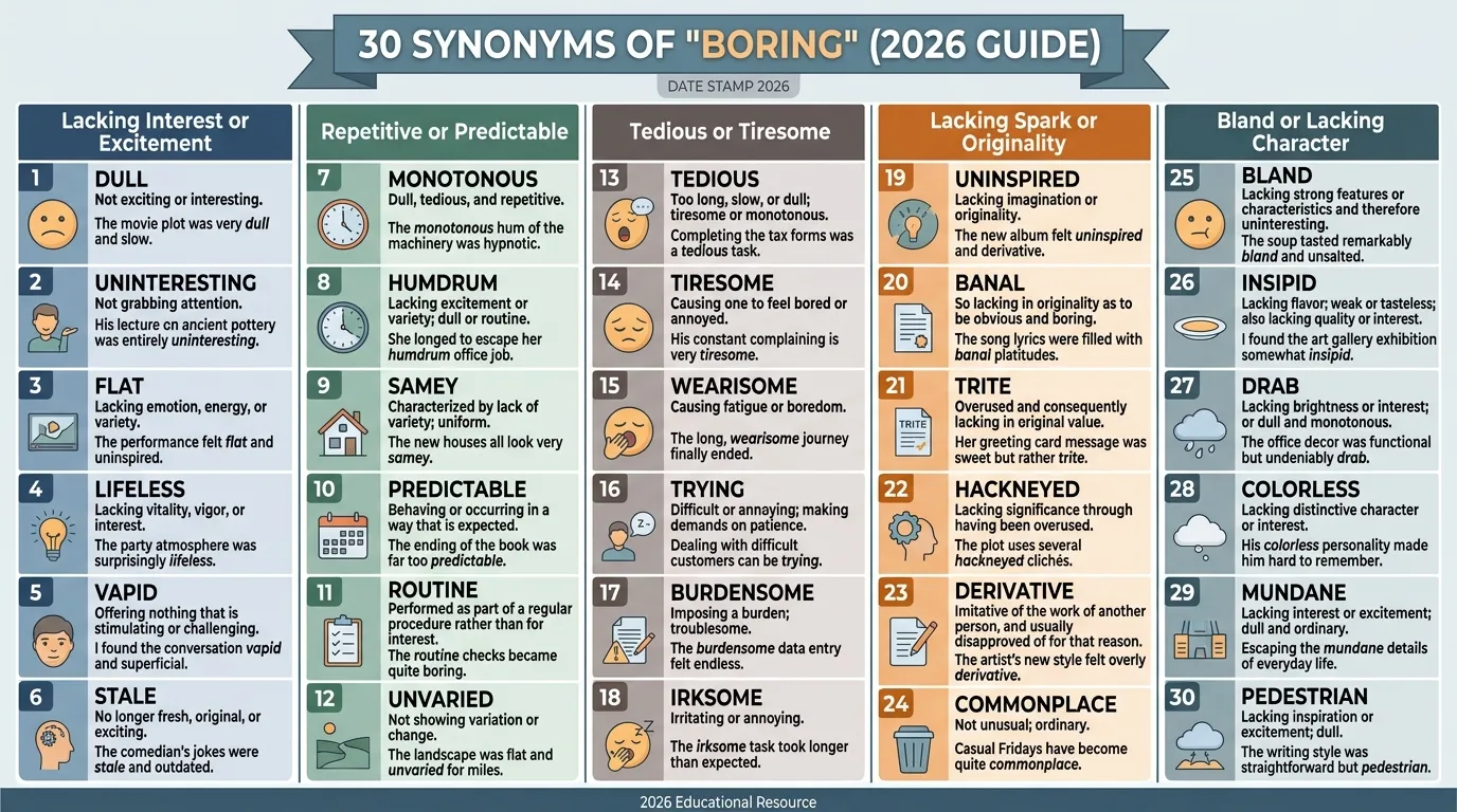 Synonyms of Boring