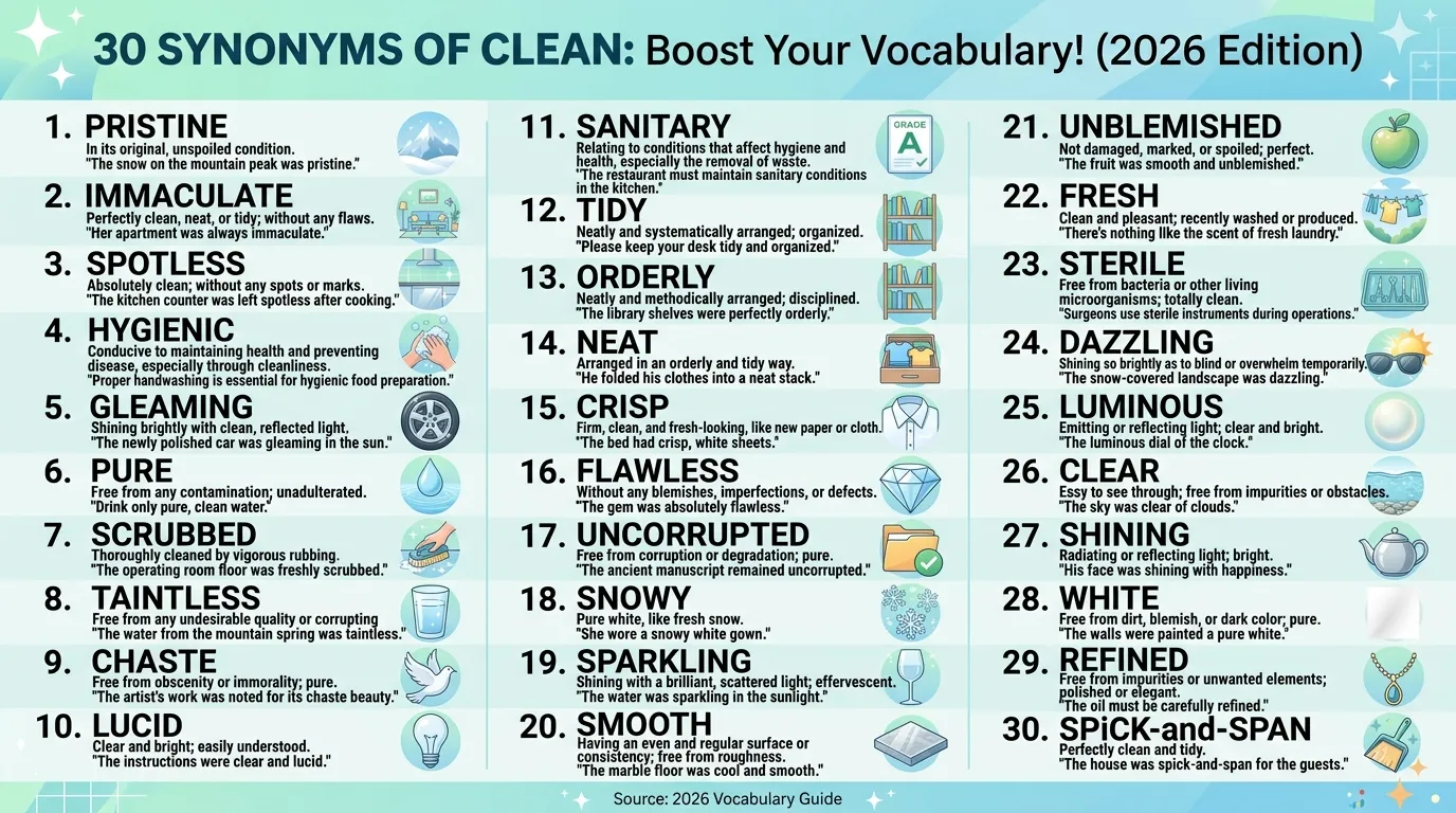 Synonyms of Clean