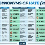 Synonyms of Hate
