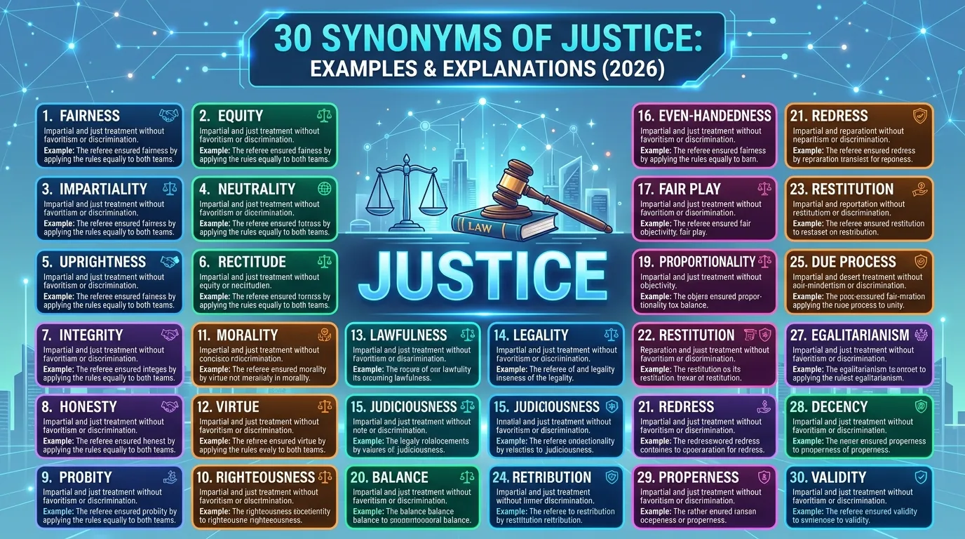Synonyms of Justice
