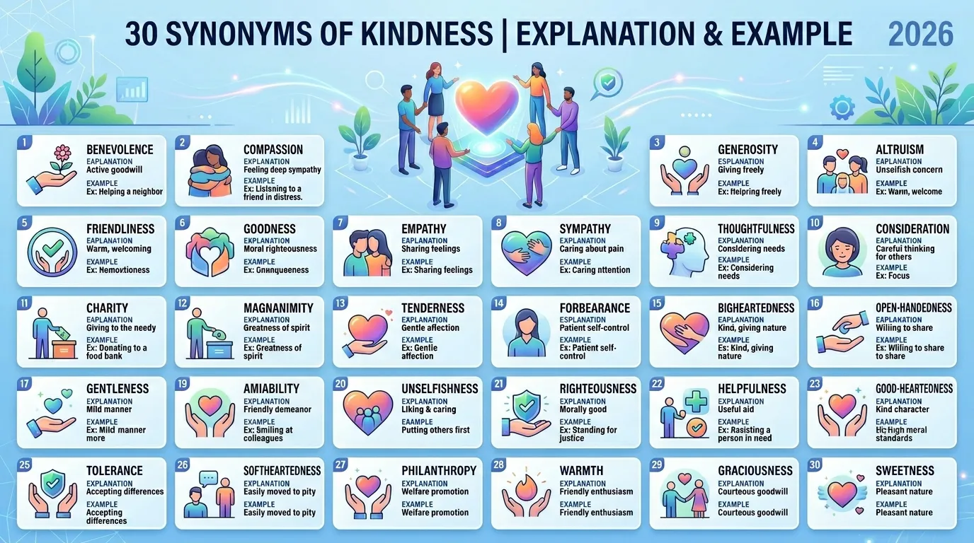 Synonyms of Kindness