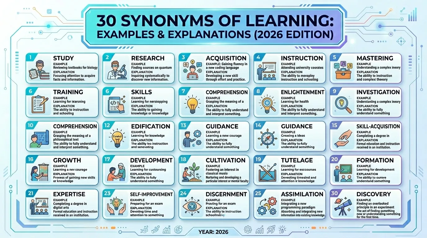 Synonyms of Learning