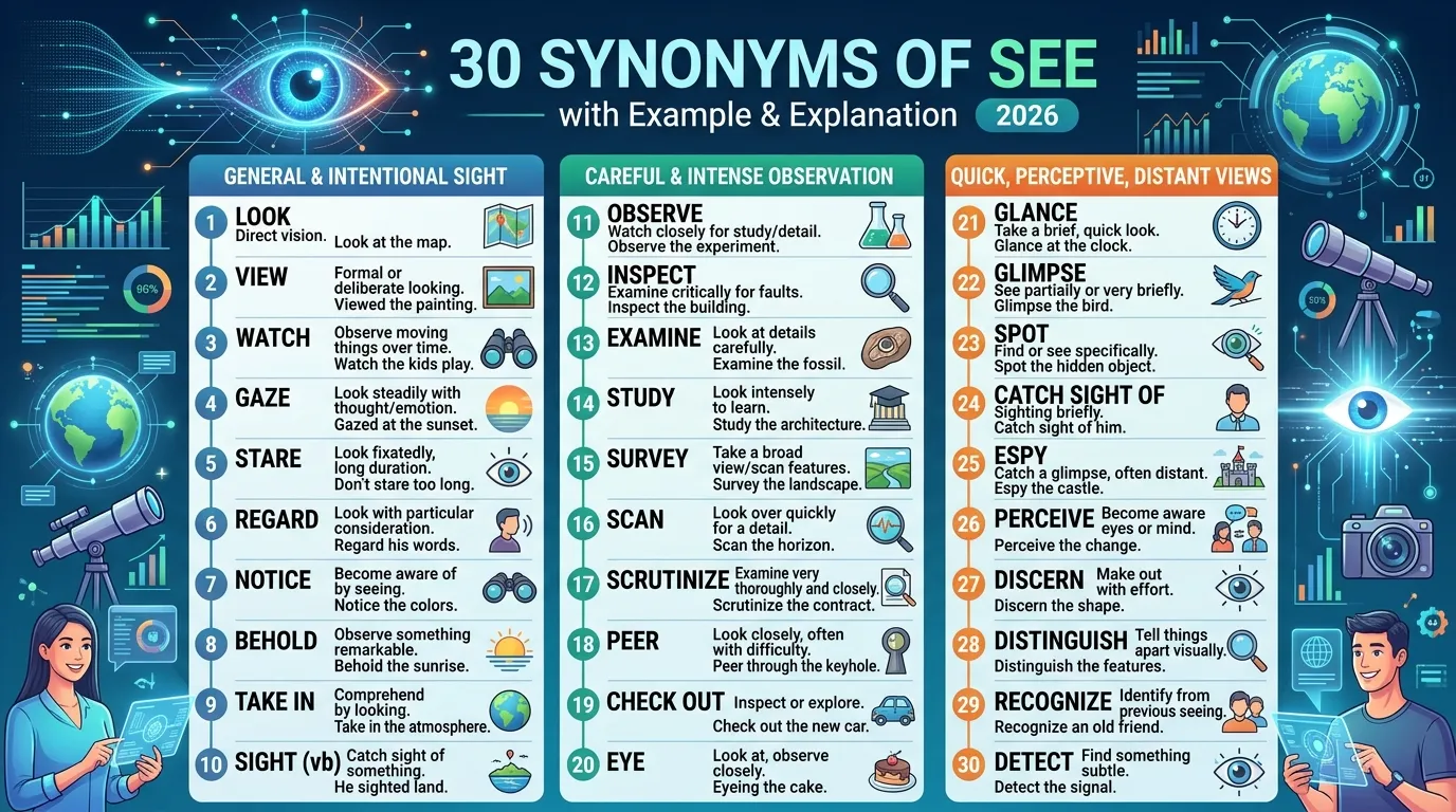 Synonyms of See