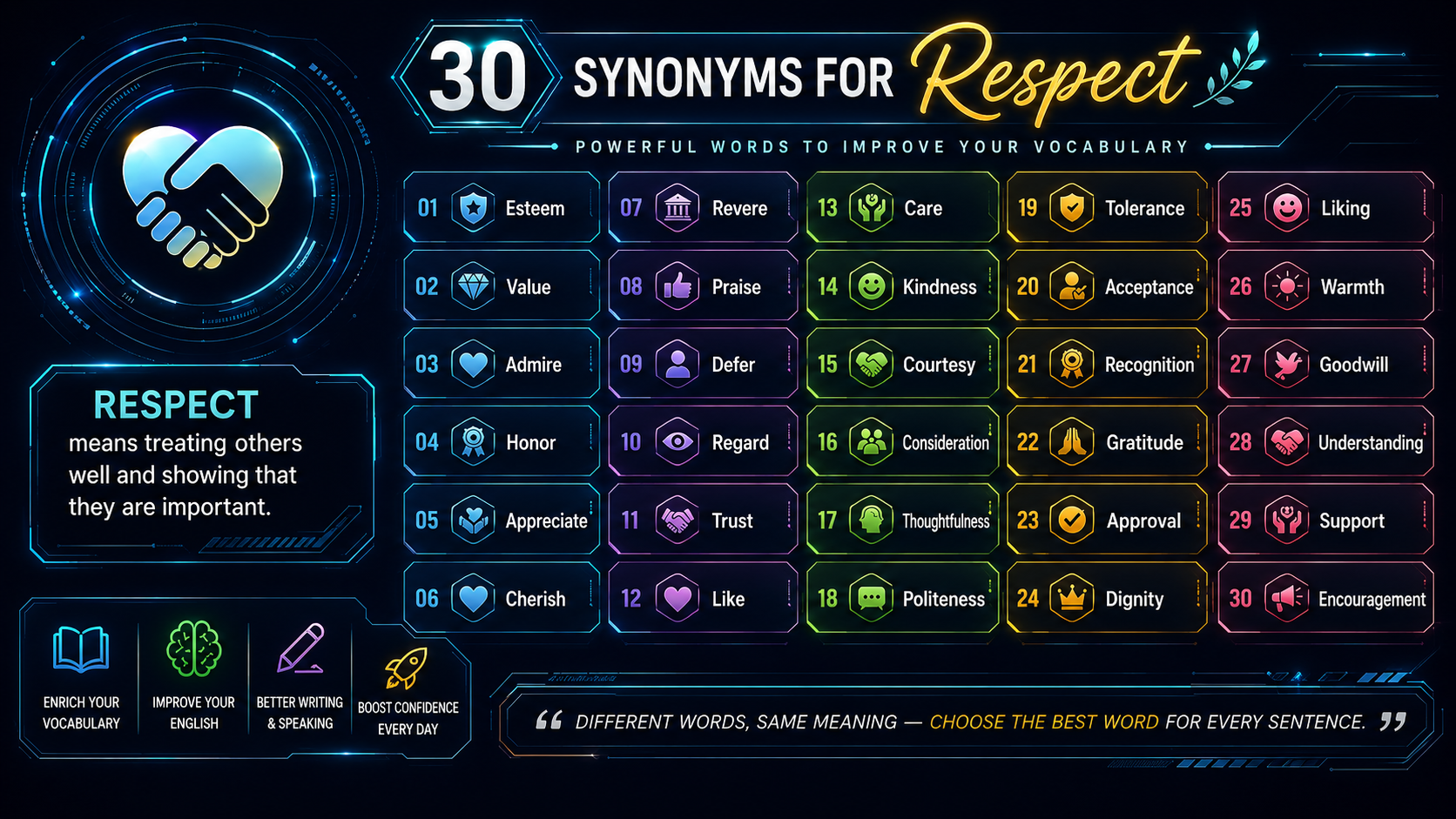 Synonyms for Respect